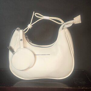 NWT French Connection- Sabina Shoulder bag w/ accessory-White